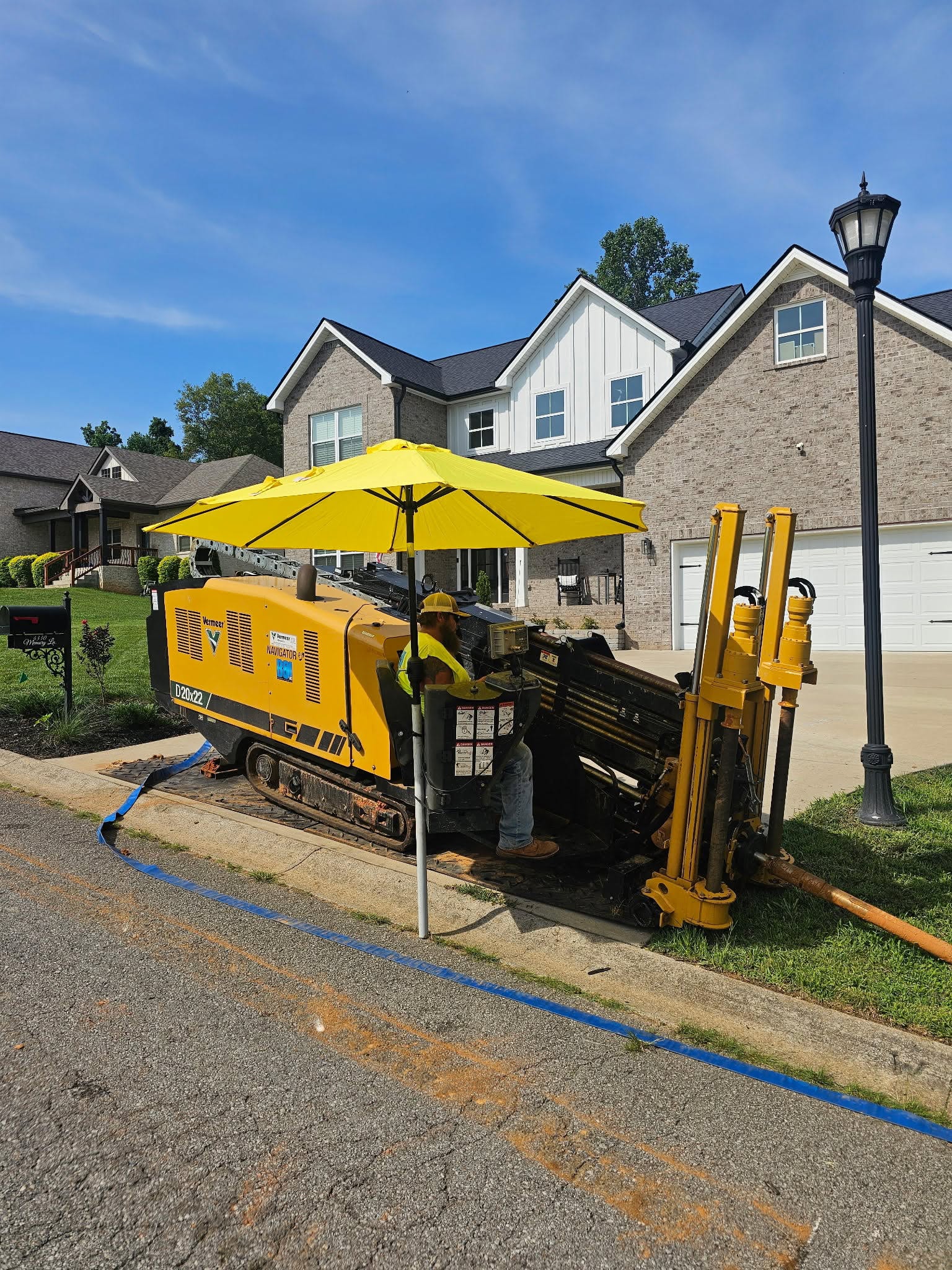 BOI horizontal directional drilling rig on a fiber build